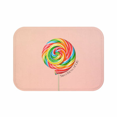 Lollipop Sweetness of Life Message Bath Mat
