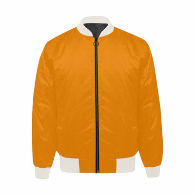 Mens Jacket, Tangerine Orange Bomber Jacket