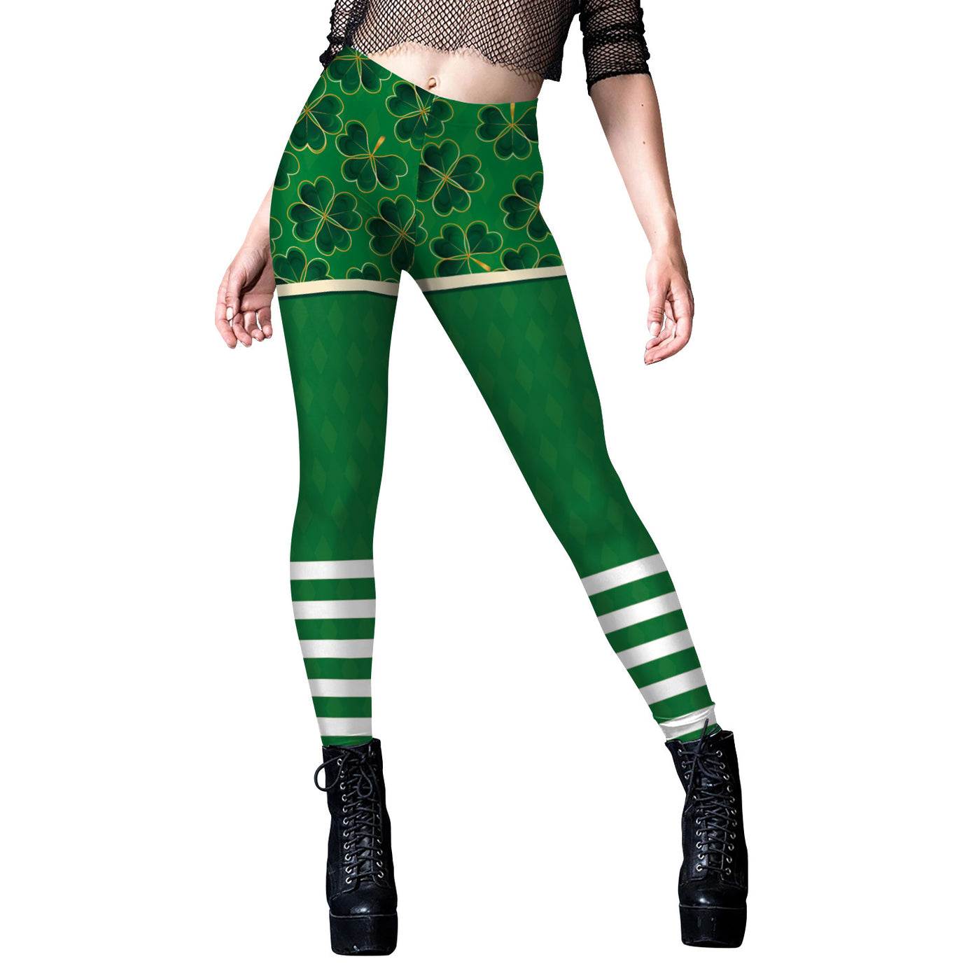 Saint Patrick's Day Green Printed Leggings