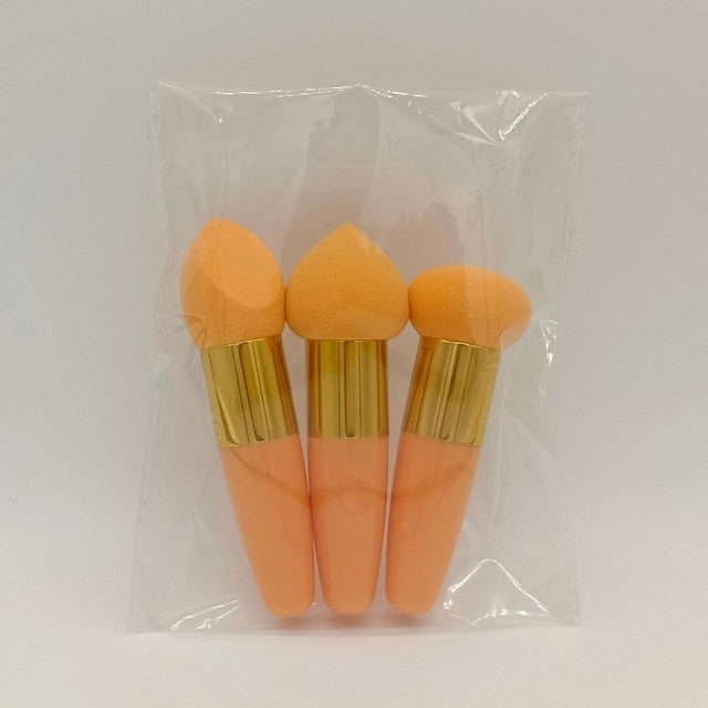 3Pcs Women Mushroom Head Brush Set