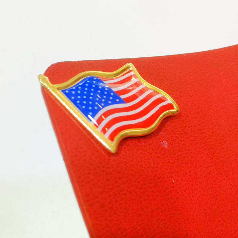 American Flag Epoxy Brooch Badge