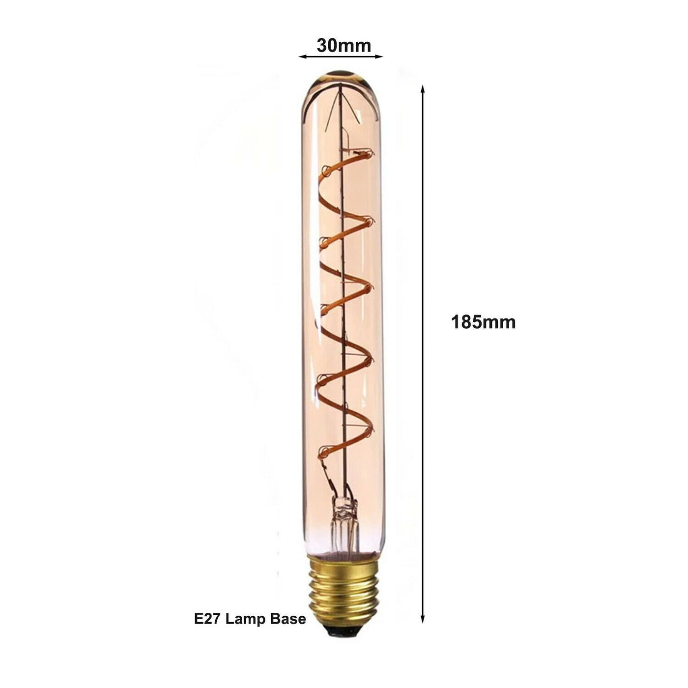 3 Pack LED E27 T185 4W Filament Glass Retro Warm White~1015