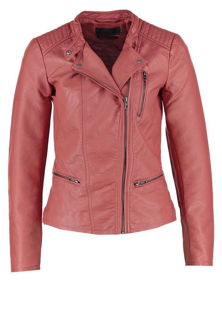 Women Real Lambskin Leather Biker Jacket KW084