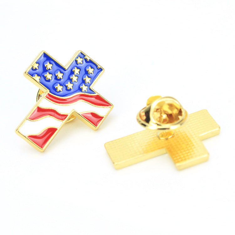 American flag badge