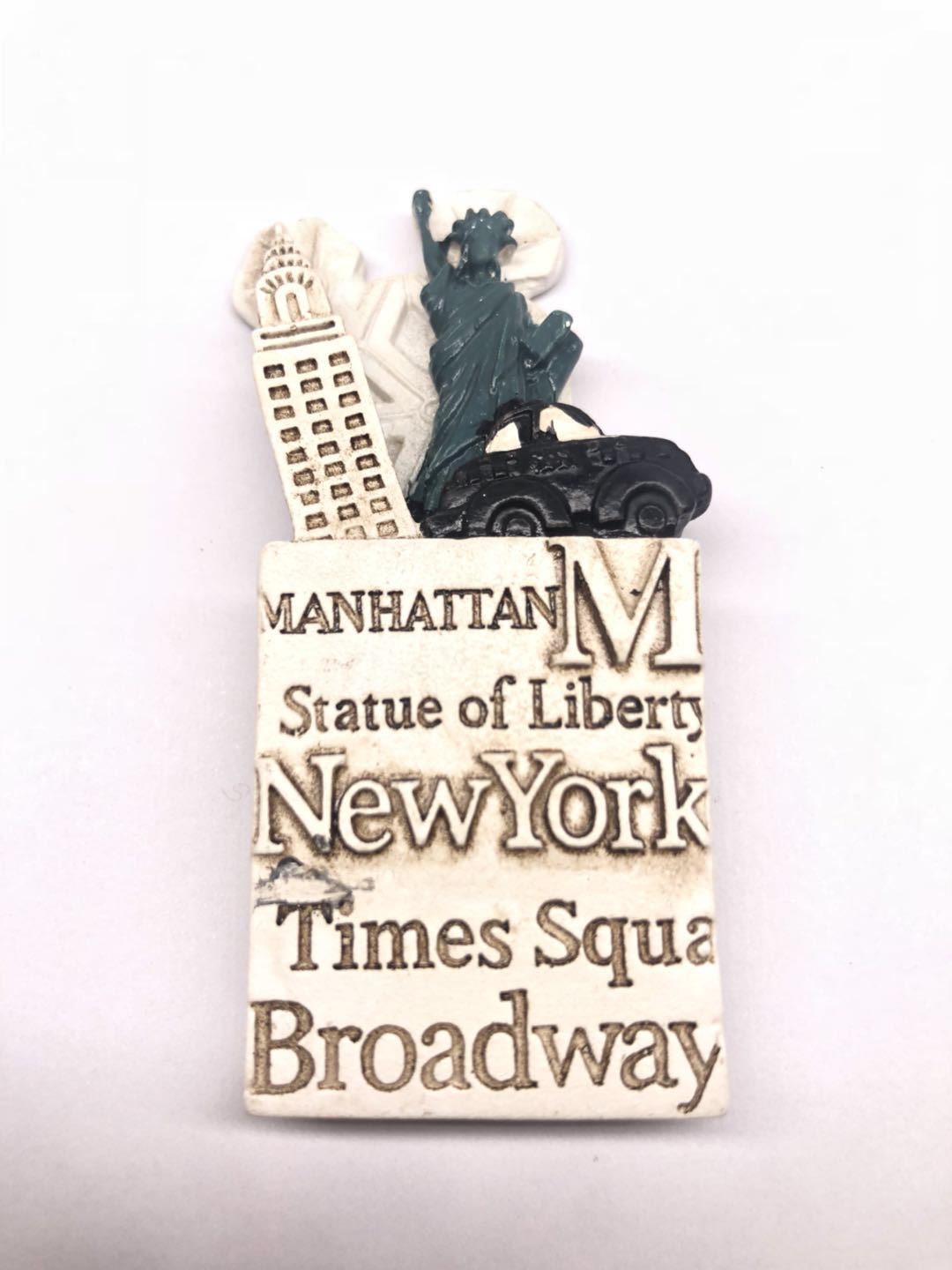 New York Travel Souvenir Empire State Building Statue of Liberty Resin Fridge Magnet