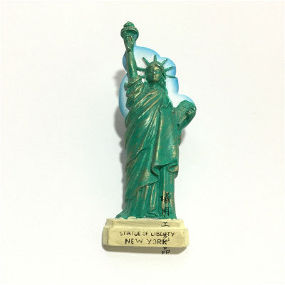 New York Travel Souvenir Empire State Building Statue of Liberty Resin Fridge Magnet