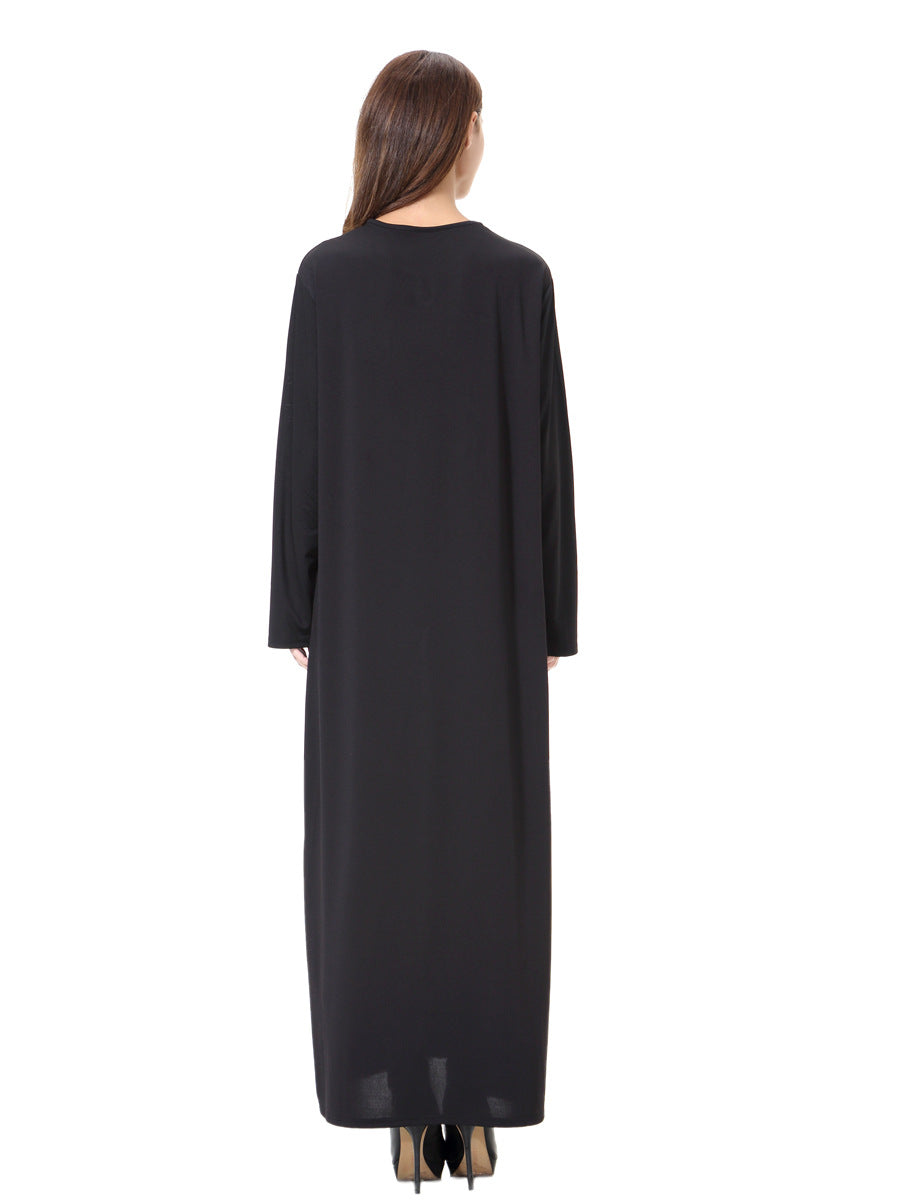 Muslim Women's Robe Dubai Fashion Women's Arab Middle East Women's Black Robe Visit Mosque Clothing