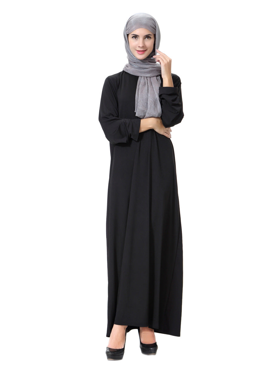 Muslim Women's Robe Dubai Fashion Women's Arab Middle East Women's Black Robe Visit Mosque Clothing