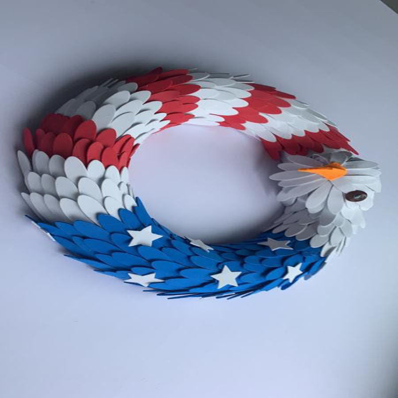 American flag eagle garland