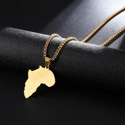 Africa map necklace pendant