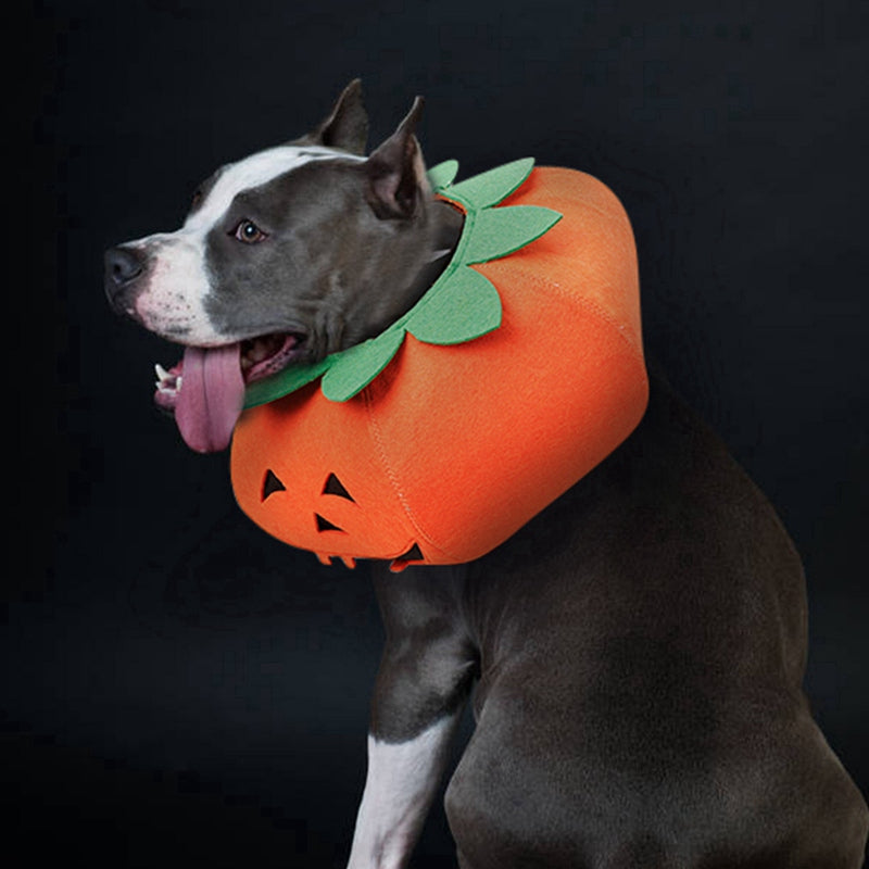 Pet Halloween Pumpkin Collars Cute Pet Cosplay Accessories