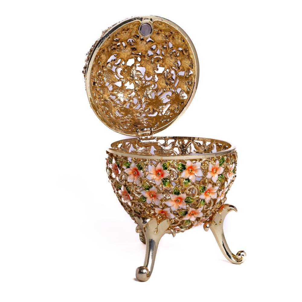 Faberge Egg Decorated with Flowers