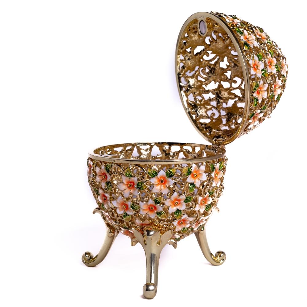 Faberge Egg Decorated with Flowers