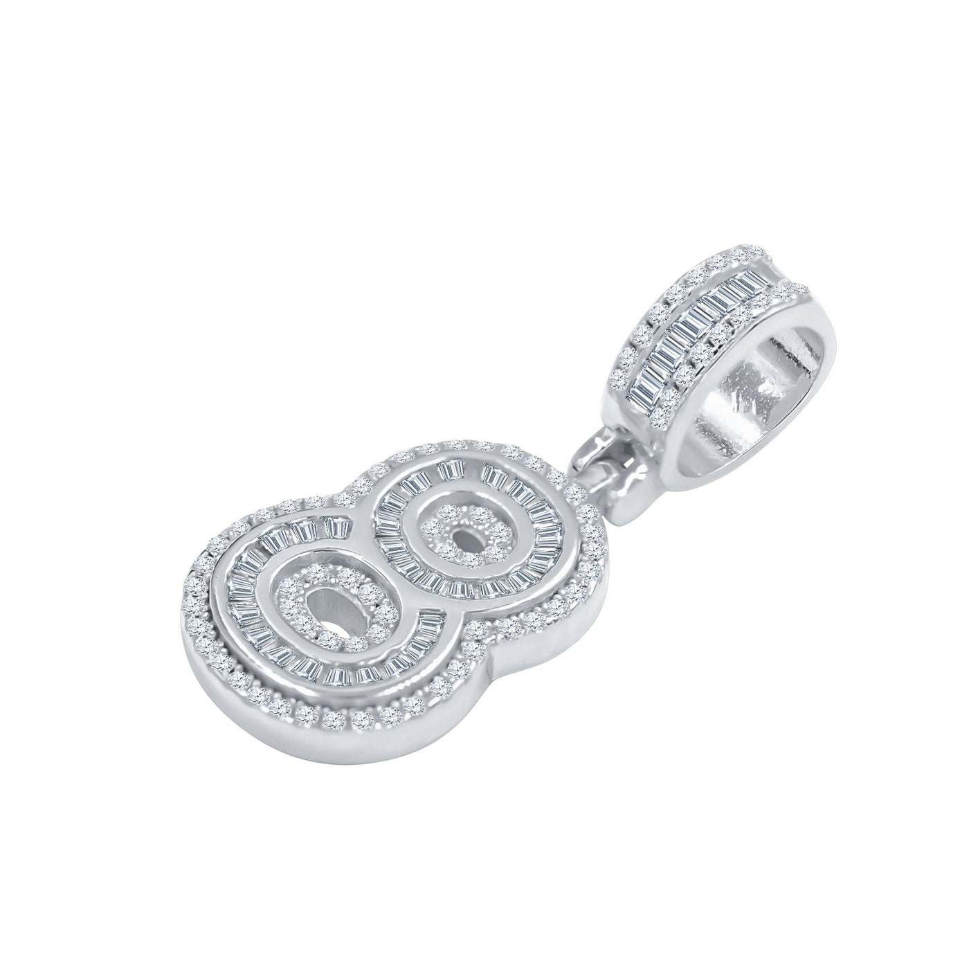 CIPHER STERLING SILVER (NUMERIC) PENDANT WITH CZ I 9218431