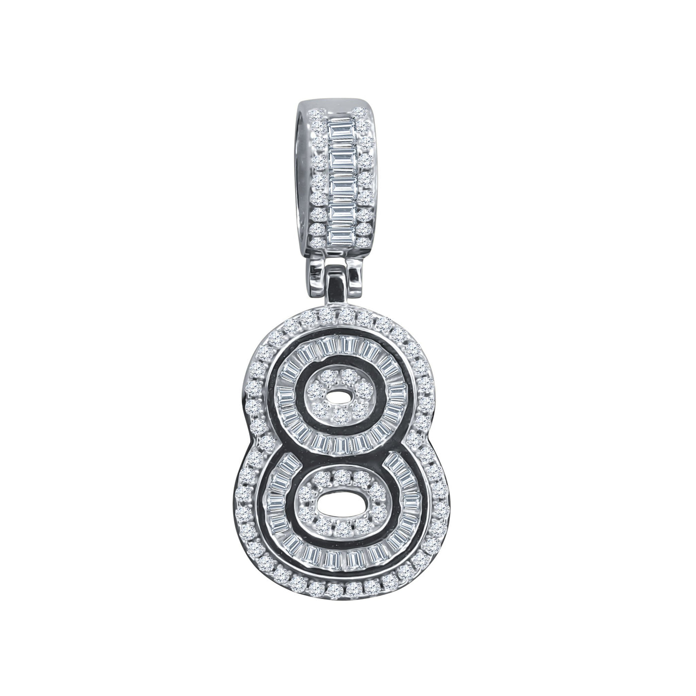 CIPHER STERLING SILVER (NUMERIC) PENDANT WITH CZ I 9218431