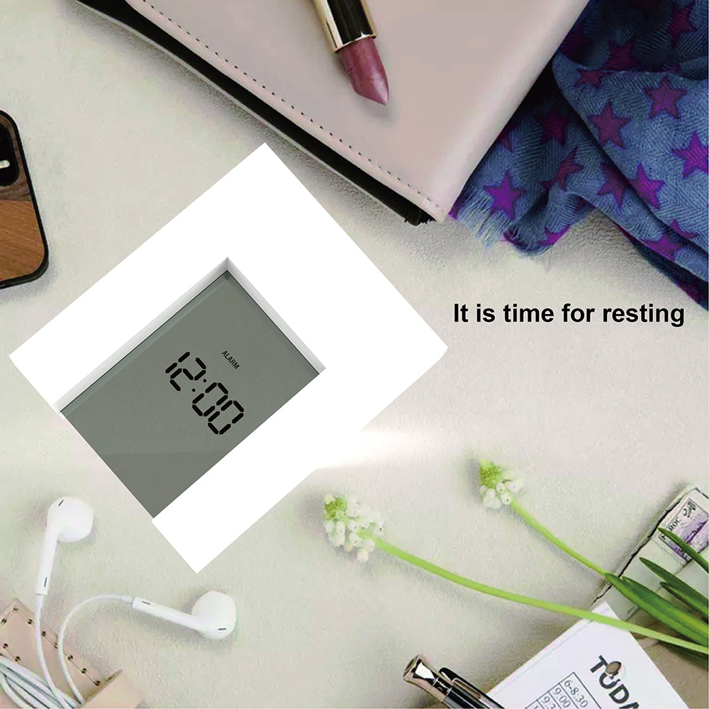 Electronic Square LCD Calendar Alarm Clock Digital