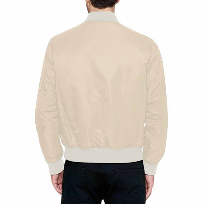 Mens Jacket, Champagne Beige Bomber Jacket