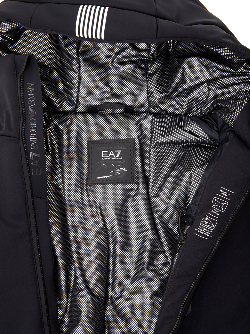 EA7 Emporio Armani Black Winter Technical Jacket