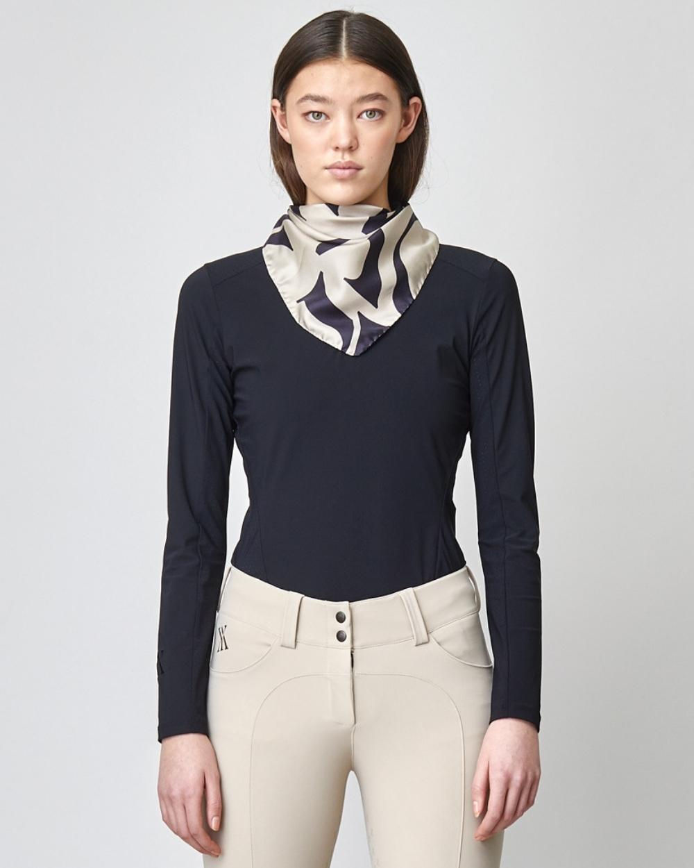 Monogram Silk Scarf Tan