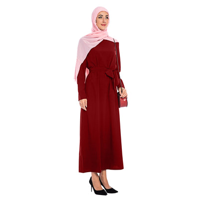 Plain Color Simple Saudi Arabian Muslim Dress