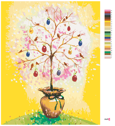 Paint by Numbers - EASTER TREE WITH EGGS