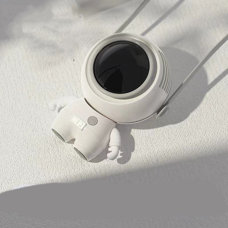 Small Handheld Personal Neck Fans USB Rechargeable Astronaut