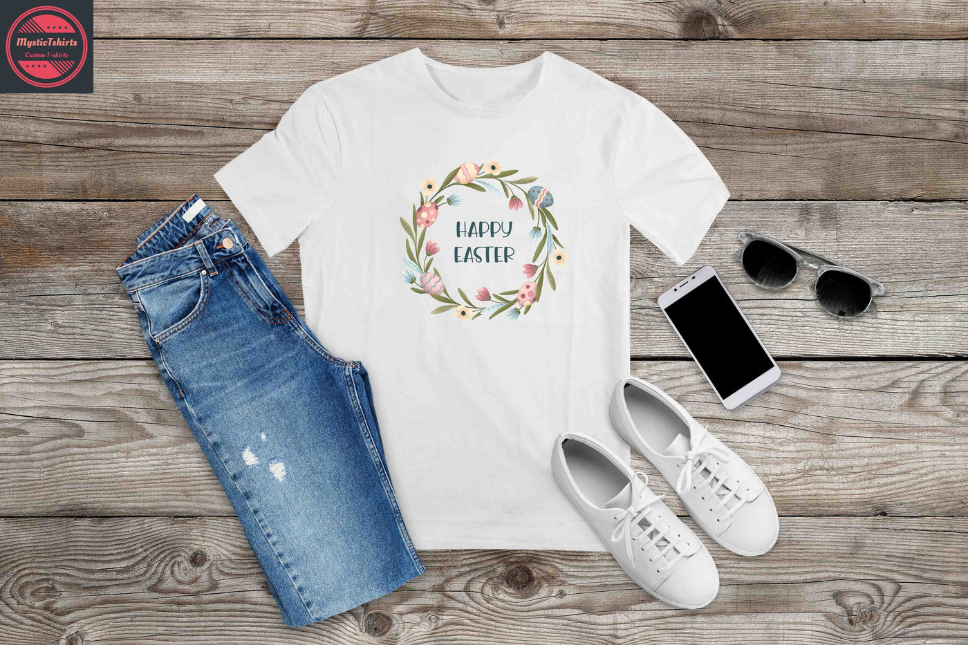 185. HAPPY EASTER, Custom Made Shirt, Personalized T-Shirt, Custom