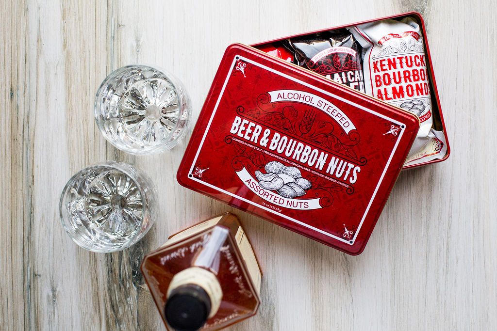 Beer & Bourbon Liquor Nuts Gift Tin