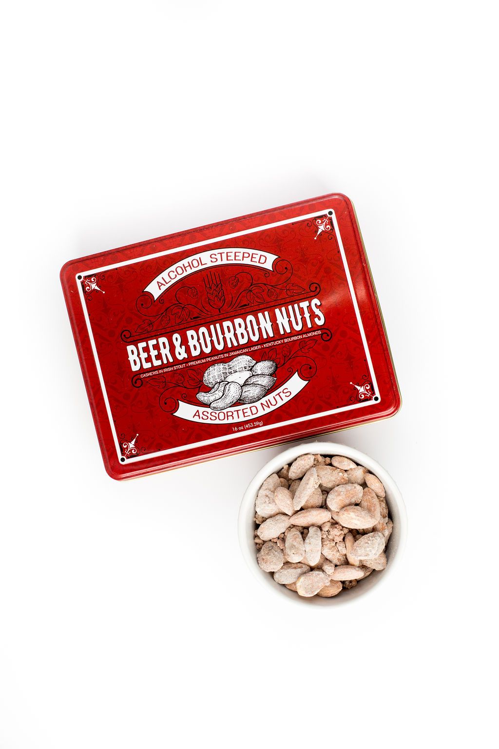 Beer & Bourbon Liquor Nuts Gift Tin