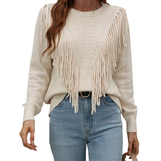 Women Tassels Autumn Sweaters