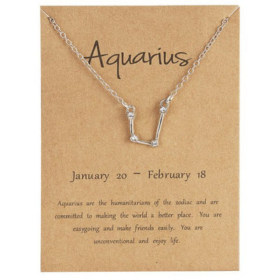 12 Constellation Zodiac Sign Necklace