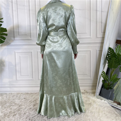 New Fashion Women's Clothing Patchwork Muslim Dress