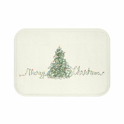 Holiday Christmas Tree Lights Bath Mat Home Accents