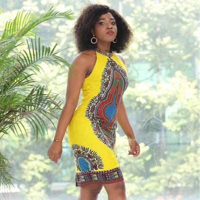 African wax cloth dress