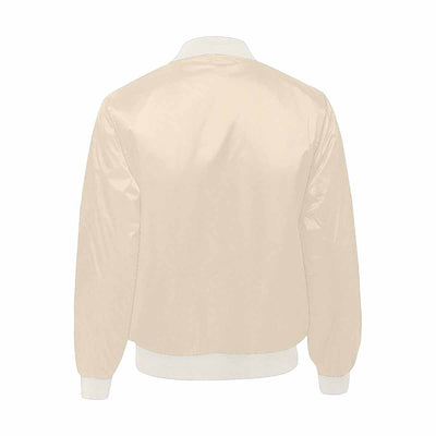 Mens Jacket, Champagne Beige Bomber Jacket