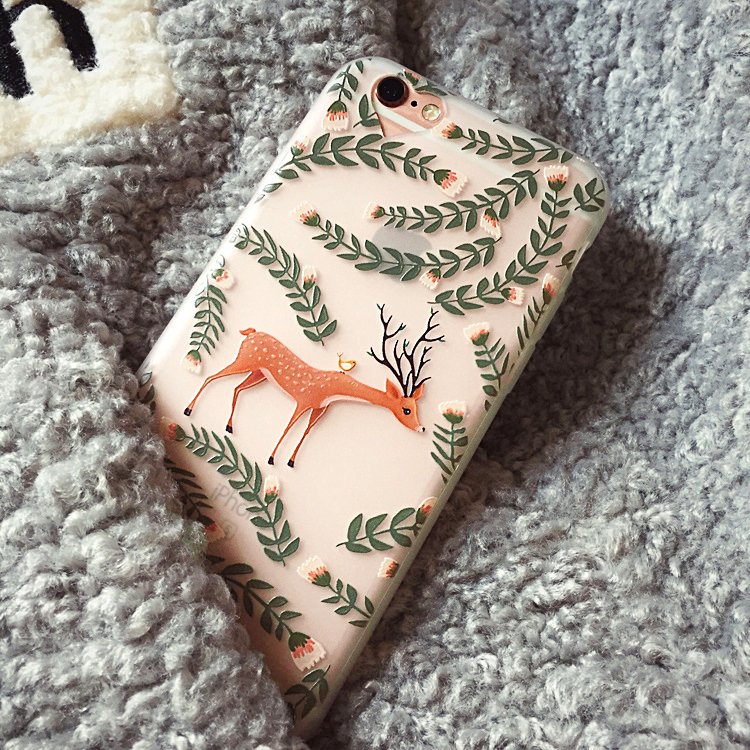 Floral Reindeer iPhone Case