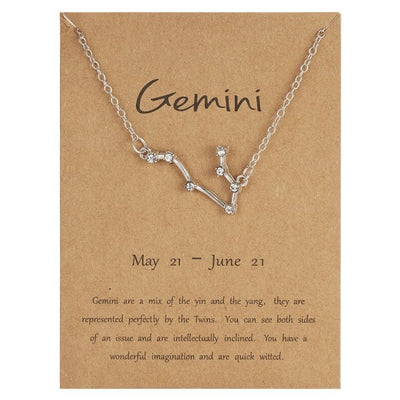 12 Constellation Zodiac Sign Necklace