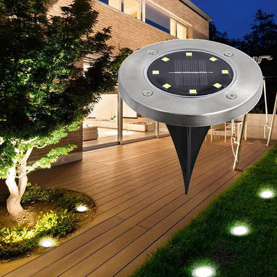 4 LEDs Solar Powered Buried Light Outdoor Pathway Garden Decking Lamps