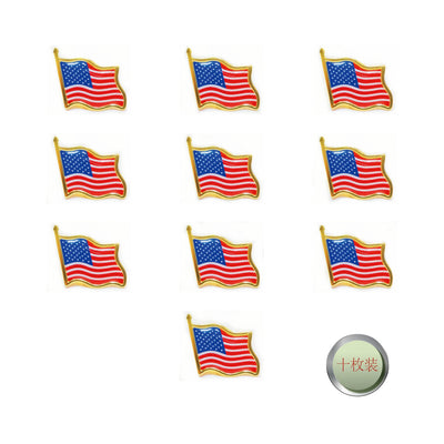 American Flag Epoxy Brooch Badge