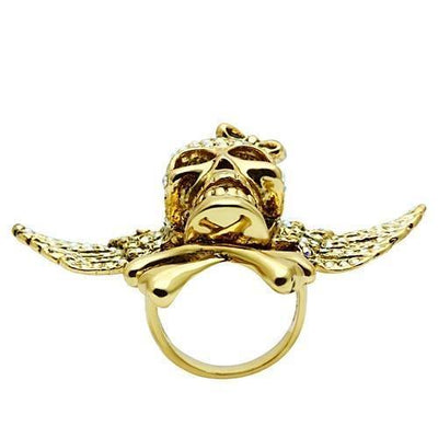 3W005 - Gold White Metal Ring with Top Grade Crystal  in Aurora