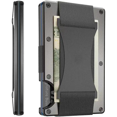 Minimalist Men Slim Wallet-Rfid Shielded