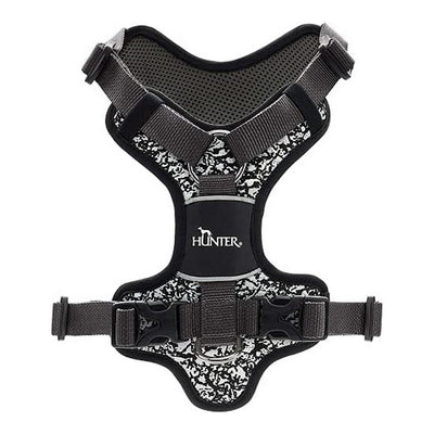 Dog Harness Hunter Divo Reflective Black/Grey Size M (56-73 cm)