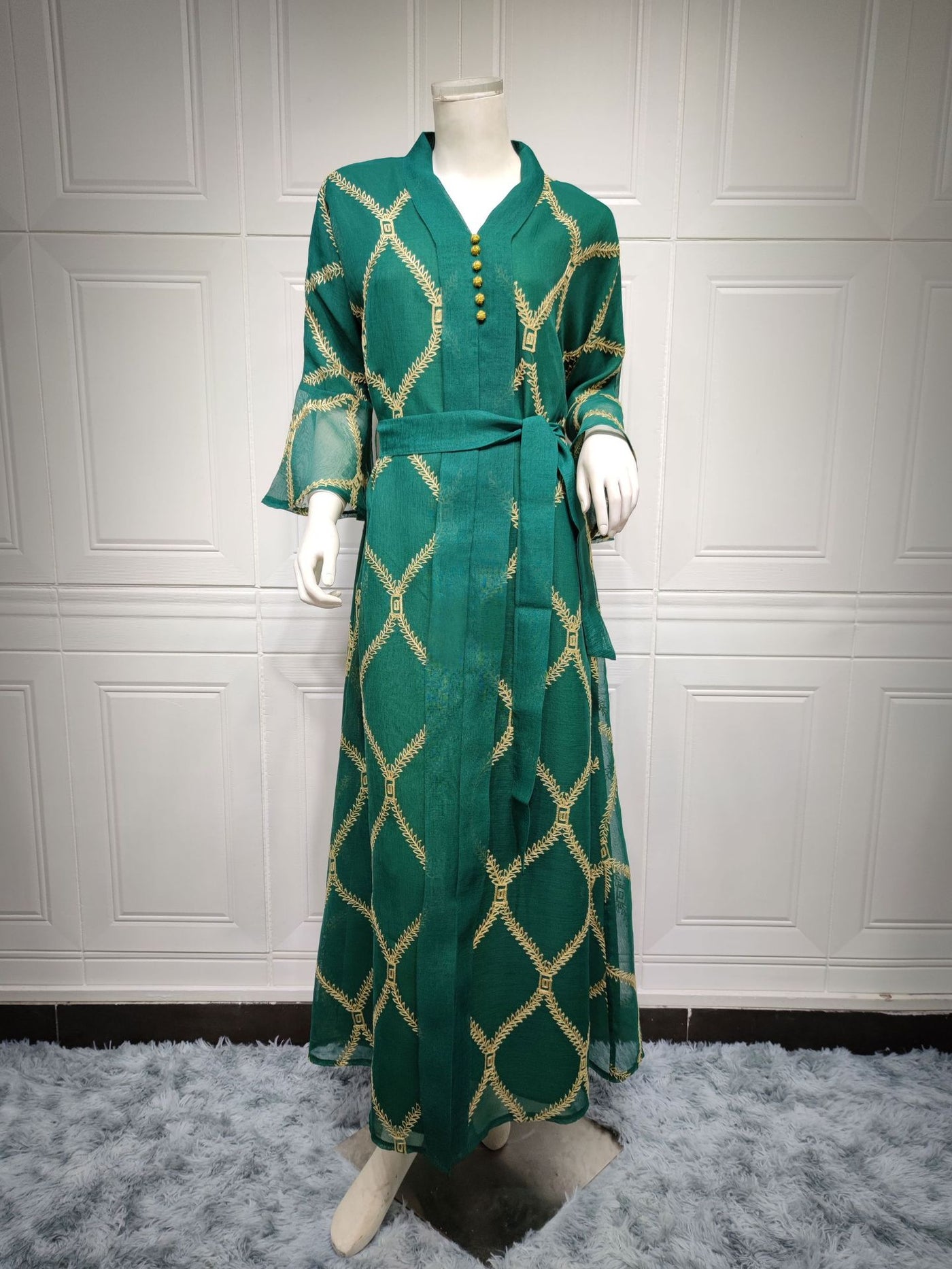 Middle East Muslim Temperament Gauze Dress