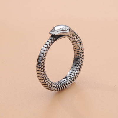 Retro Norse Mythology Men Ouroboros Ring