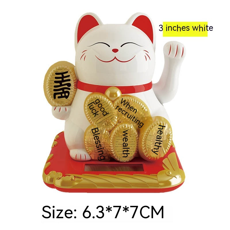 Lucky Shake Hand Waving Feng Shui Cat Car Home Shop Decoration Gift