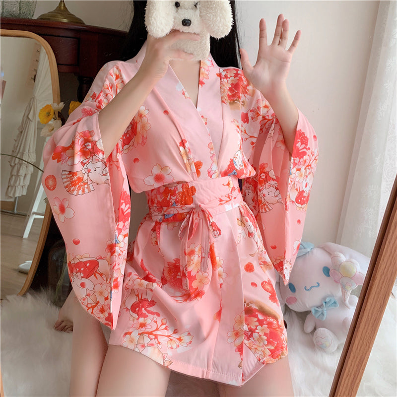 Japanese Bathrobe  Kimono Cute Yukata Robe