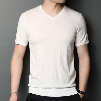 Wool Spring Short-sleeved T-shirt Men