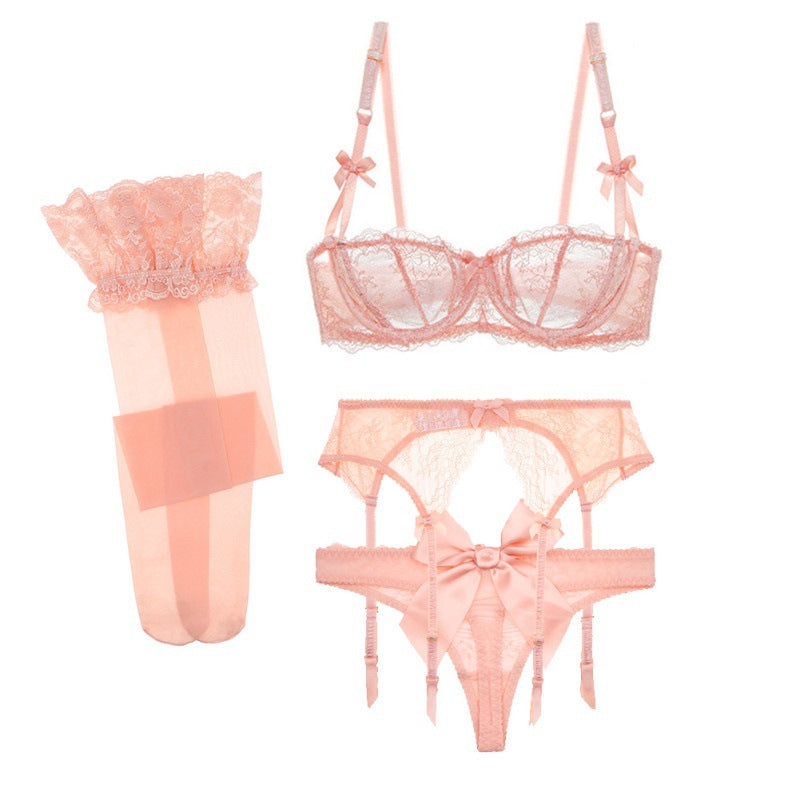 Half Cup  Lace Bra Set Women