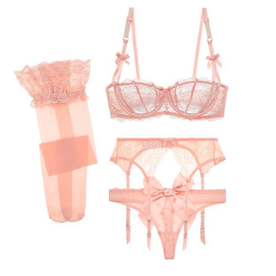 Half Cup  Lace Bra Set Women