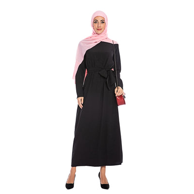 Plain Color Simple Saudi Arabian Muslim Dress